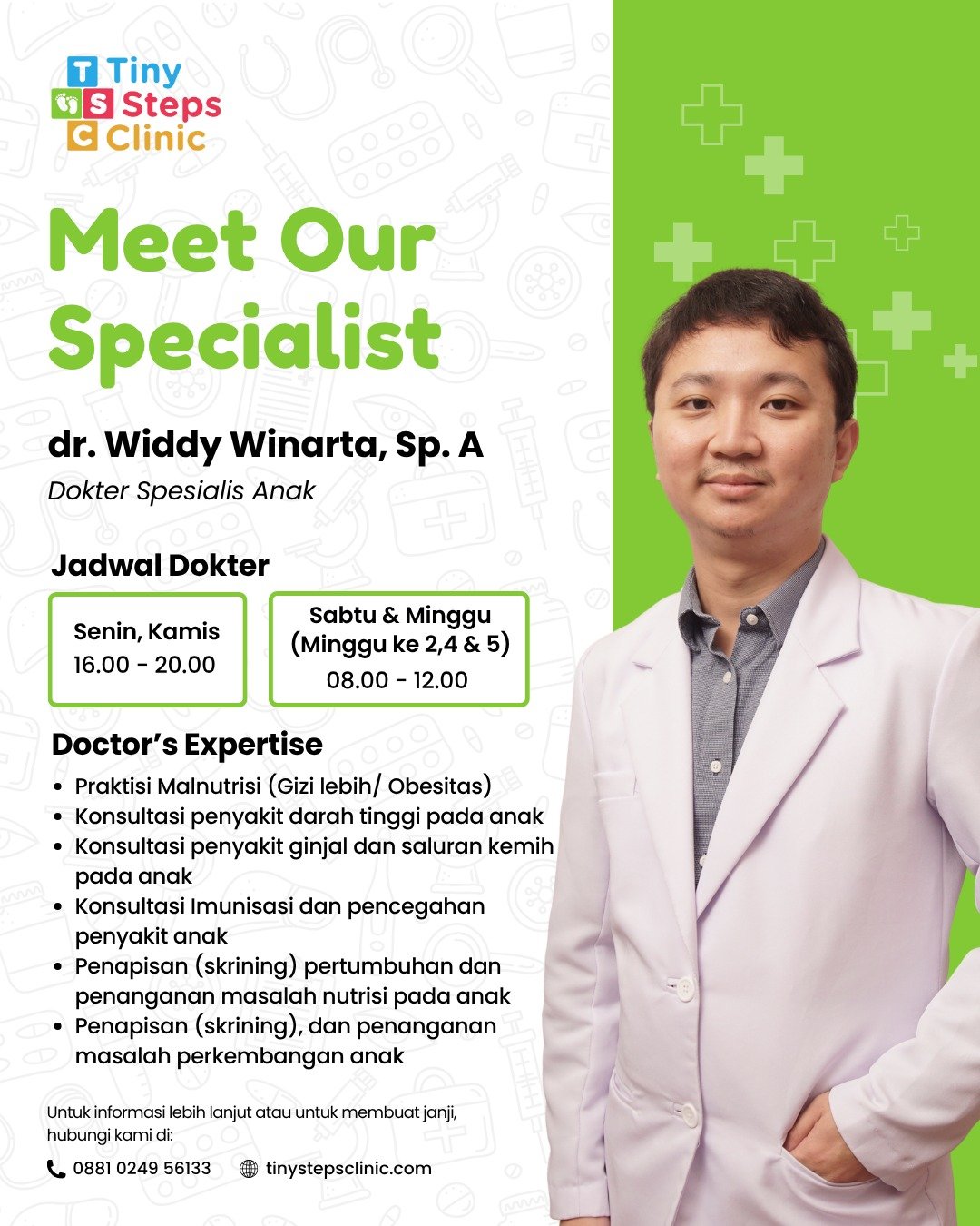 dr. Widdy Winarta, Sp.A - Dokter Spesialis Anak Tiny Steps Clinic