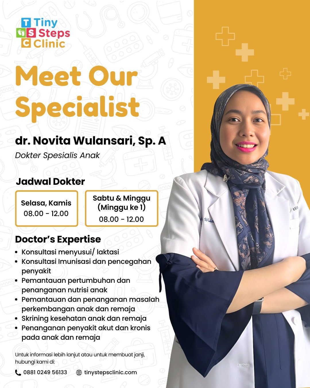 dr. Novita Wulansari, Sp.A - Dokter Laktasi dan Spesialis Anak Tiny Steps Clinic